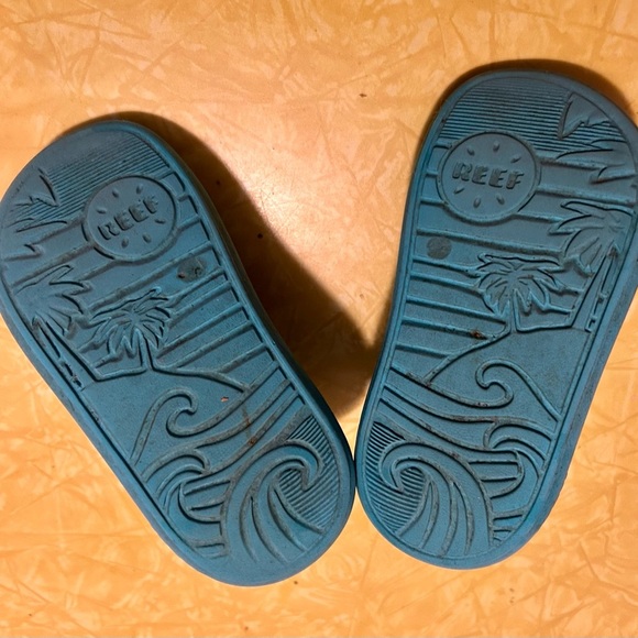 Reef Kids Aqua Blue Sandals Toddler Size 8 - Picture 4 of 5